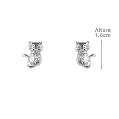 Brinco de Prata Gato