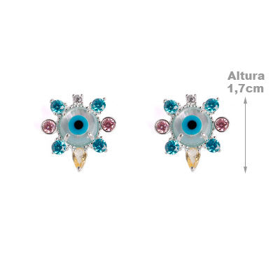 Brinco de Prata Olho Grego