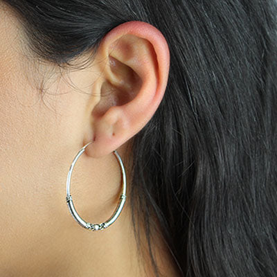 Argola de Prata Bali