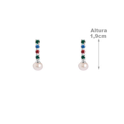 Brinco de Prata com Zircônia