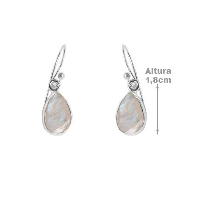 Brinco de Prata Pedra da Lua