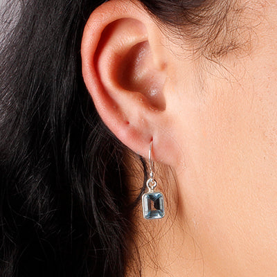 Brinco de Prata com Topázio