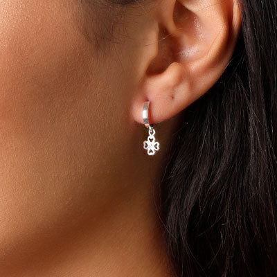 Argola de Prata com Trevo