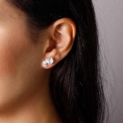 Brinco de Prata Borboleta com Zircônias