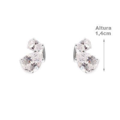 Brinco de Prata Borboleta com Zircônias