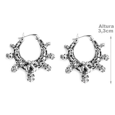 Argola de Prata Caveira