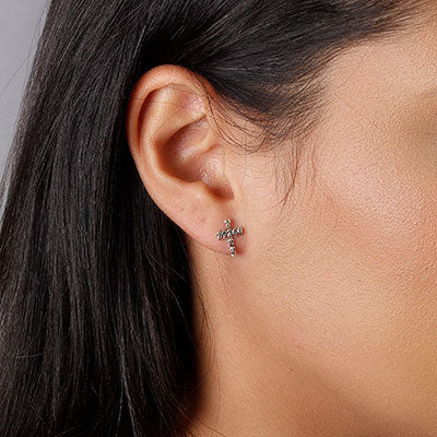 Brinco de Prata Cruz