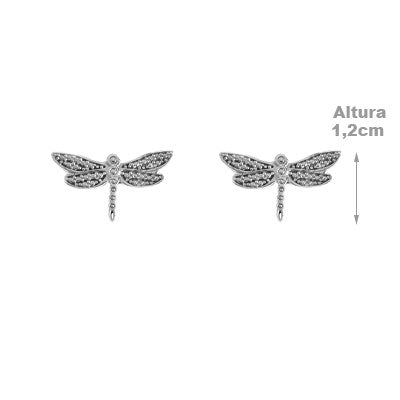 Brinco de Prata Libélula