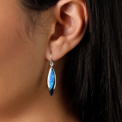 Brinco de Prata com Opala