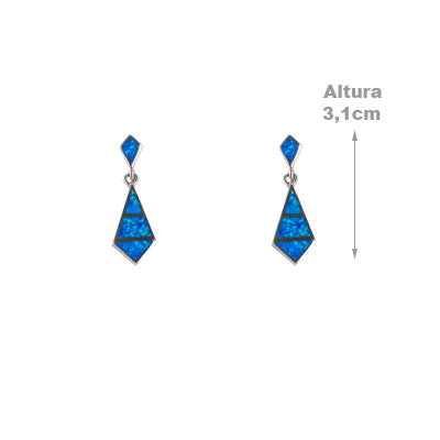 Brinco de Prata com Opala