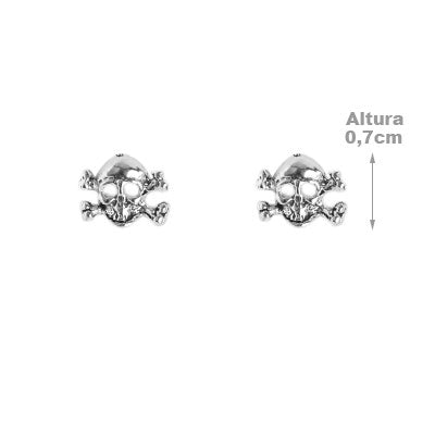 Brinco de Prata Caveira