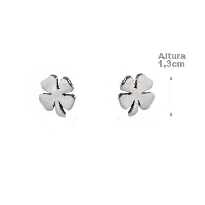 Brinco de Prata Trevo