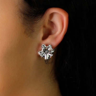 Brinco de Prata Flor