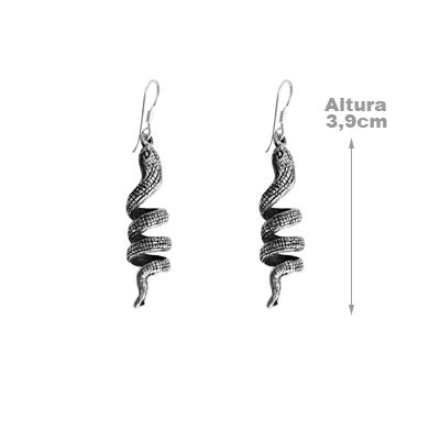 Brinco de Prata Serpente