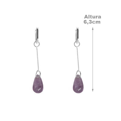 Argola de Prata com Ametista