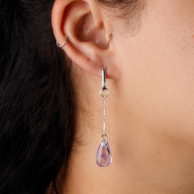 Argola de Prata com Ametista