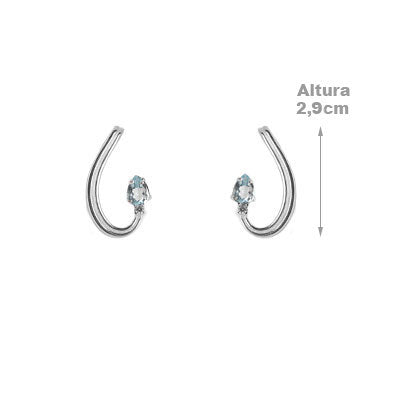 Brinco de Prata Ear Hook.