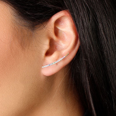 Brinco de Prata Contorno de Orelha (Ear Cuff)