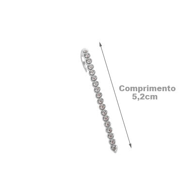 Brinco de Prata Contorno de Orelha(Ear Cuff)
