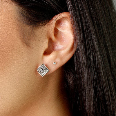 Brinco de Prata com Marcassitas