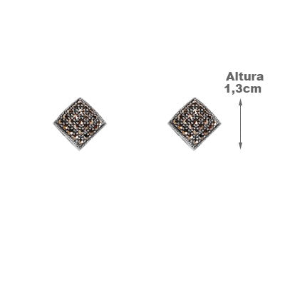 Brinco de Prata com Marcassitas