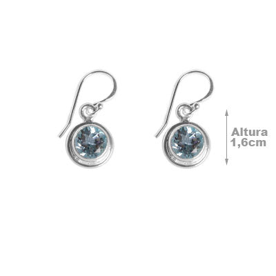 Brinco de Prata com Topázio