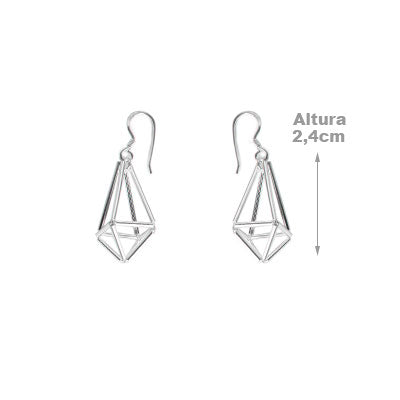 Brinco de Prata Vazado