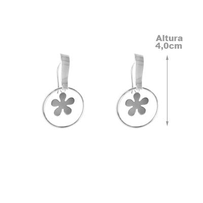 Brinco de Prata Flor