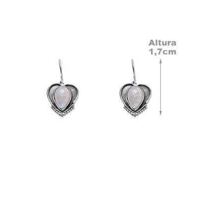 Brinco de Prata com Pedra da Lua - 55913