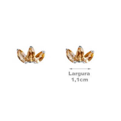 Brinco de Prata com Citrino