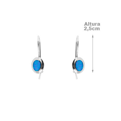 Brinco de Prata com Opala