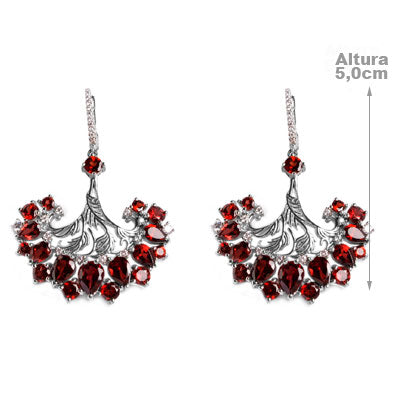 Argola de Prata com Granada