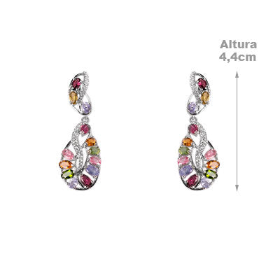 Argola de Prata com Pedras