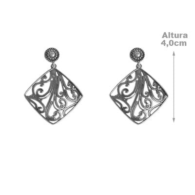 Brinco de Prata Vazado