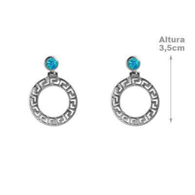 Brinco de Prata com Opala