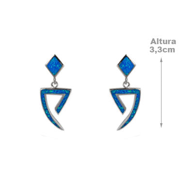 Brinco de Prata com Opala