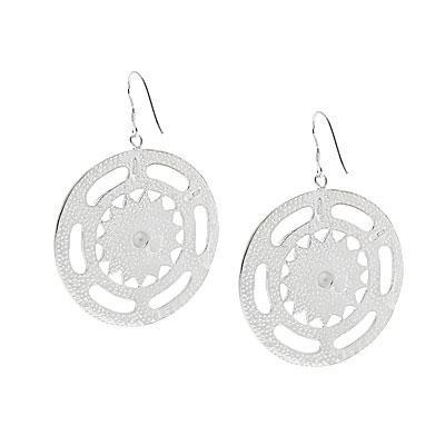 Brinco de Prata Vazado.