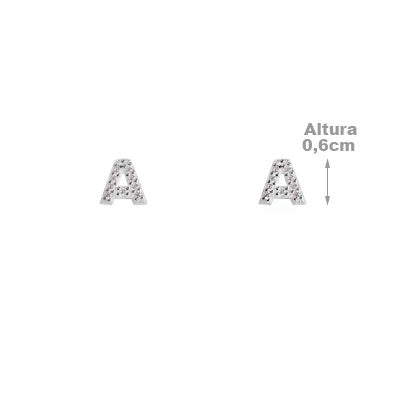 Brinco de Prata Letra
