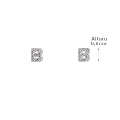 Brinco de Prata Letra