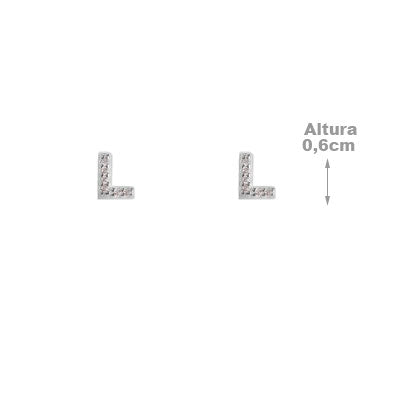Brinco de Prata Letra