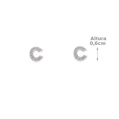 Brinco de Prata Letra