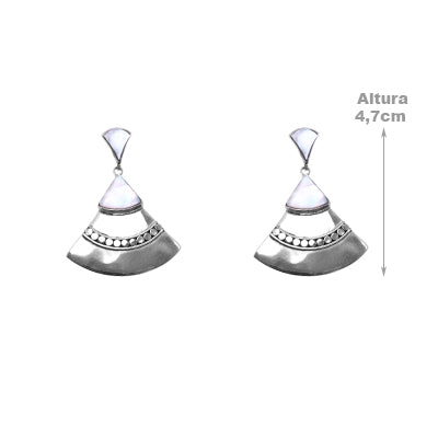 Brinco de Prata com Madrepérola