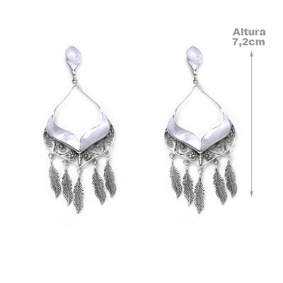 Brinco de Prata com Madrepérola