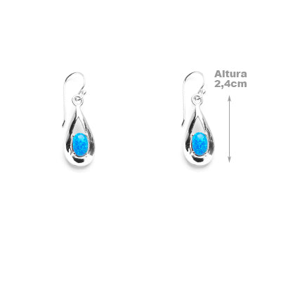 Brinco de Prata com Opala.