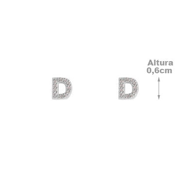 Brinco de Prata Letra