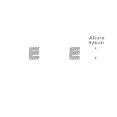 Brinco de Prata Letra