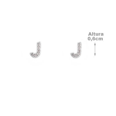Brinco de Prata Letra