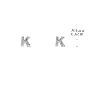 Brinco de Prata Letra