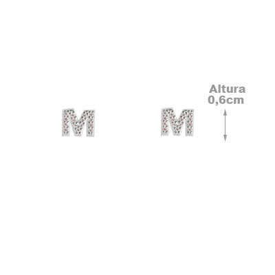 Brinco de Prata Letra