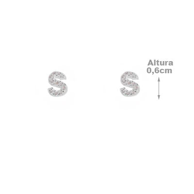 Brinco de Prata Letra